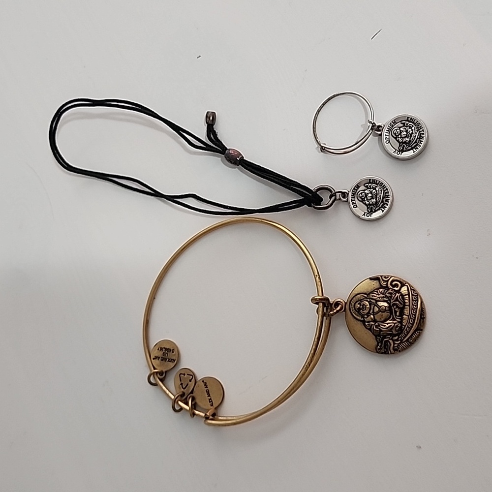 Alex and Ani bracelet, pull bracelet and ring